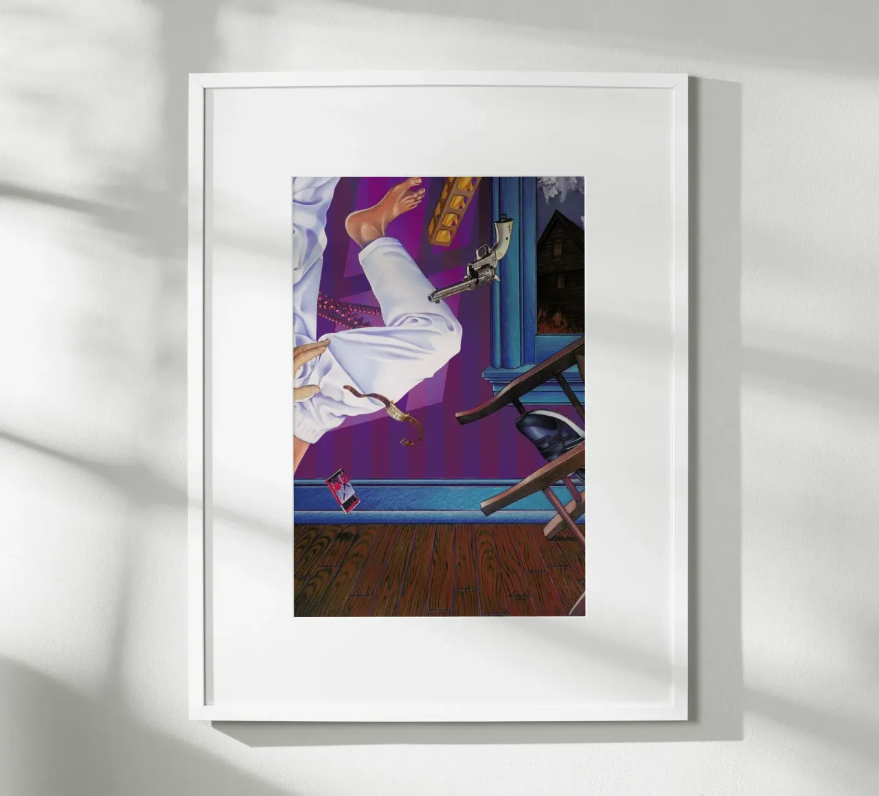 rope broke, used gun poster con telaio in legno da Doug Smock