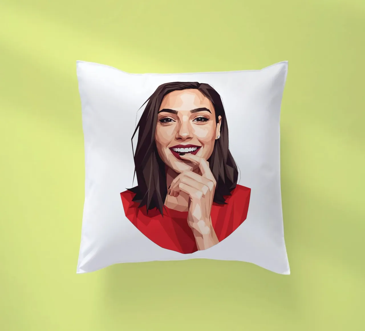 Gal gadot Lowpoly cuscino da Low Profile