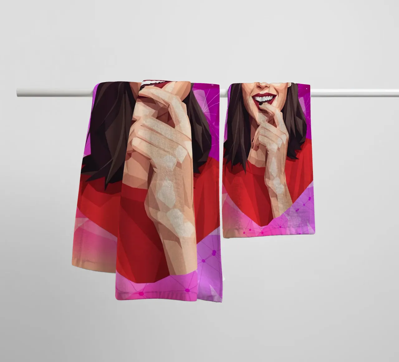 Gal gadot Lowpoly asciugamano da bagno da Low Profile