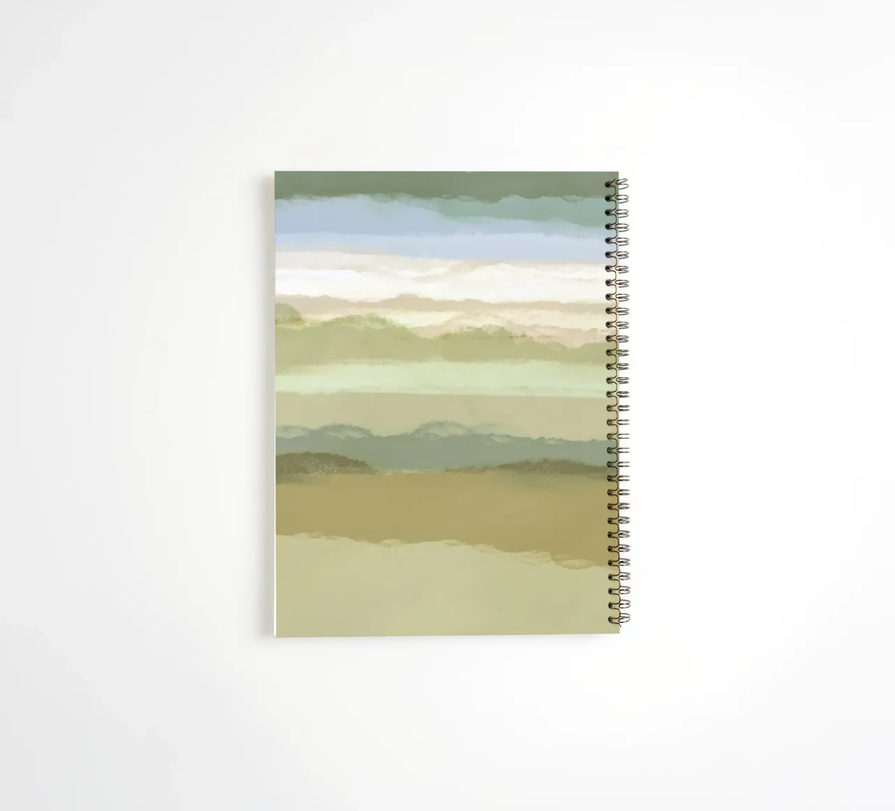 Strips 9 | Minimal Green Landscape Pastel Abstract carnet à spirale de sabidussi