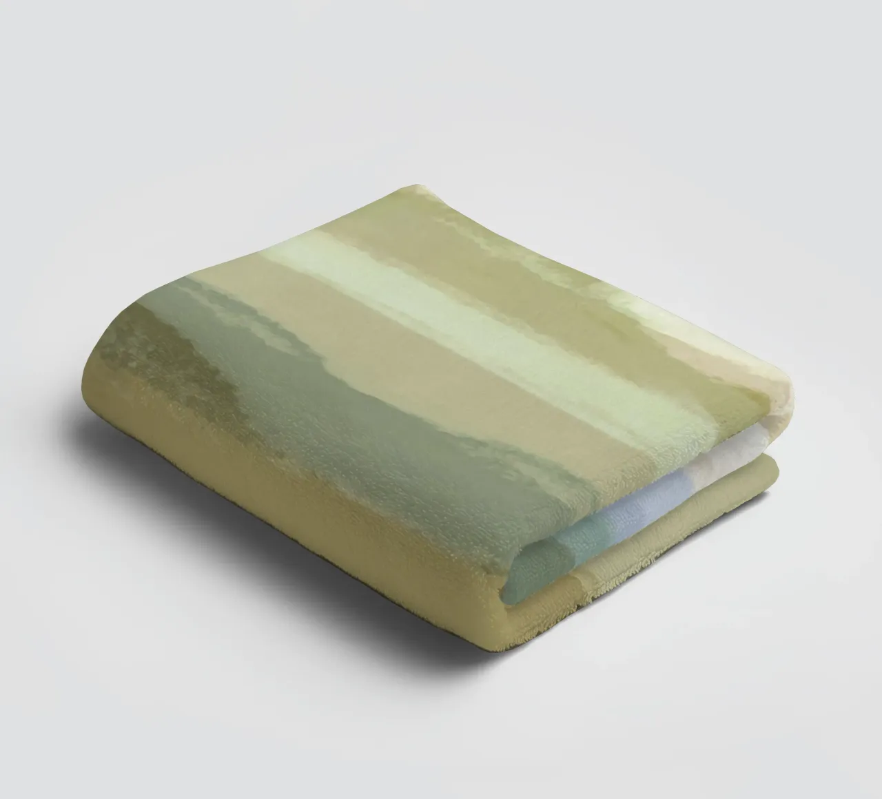 Strips 9 | Minimal Green Landscape Pastel Abstract towel by sabidussi