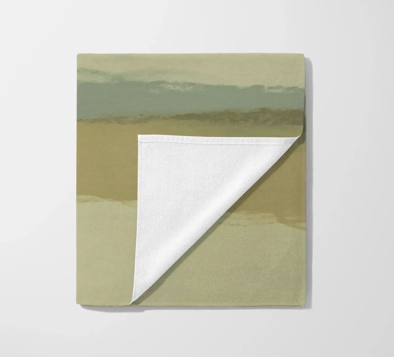 Strips 9 | Minimal Green Landscape Pastel Abstract telo mare da sabidussi