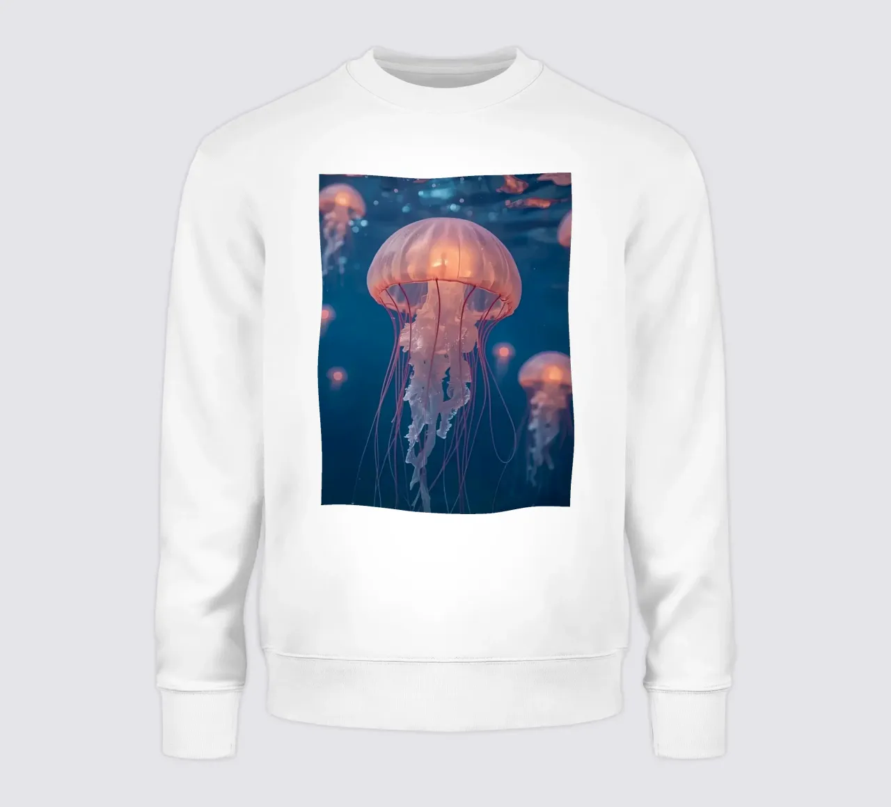 Meduse in acqua blu scuro felpa da DesignDoodle