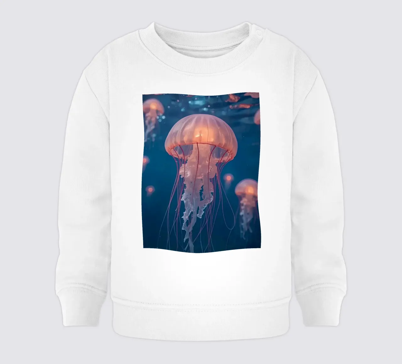 Meduse in acqua blu scuro felpa neonato da DesignDoodle
