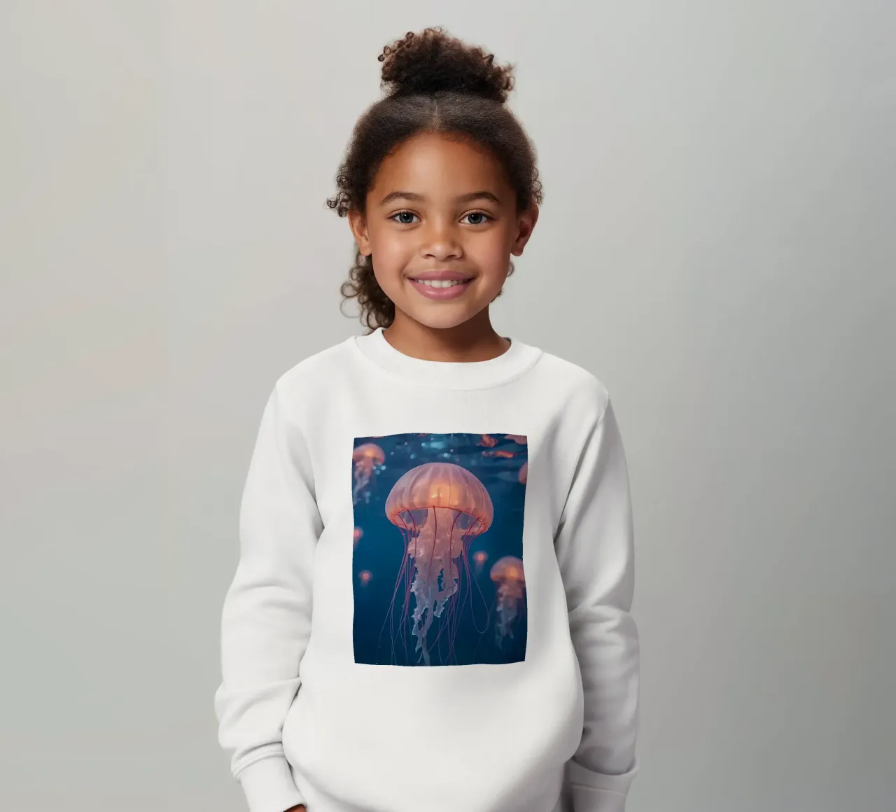 Meduse in acqua blu scuro felpa bambino da DesignDoodle