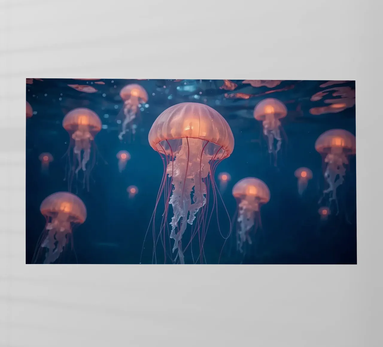 Meduse in acqua blu scuro pellicola backlit da DesignDoodle