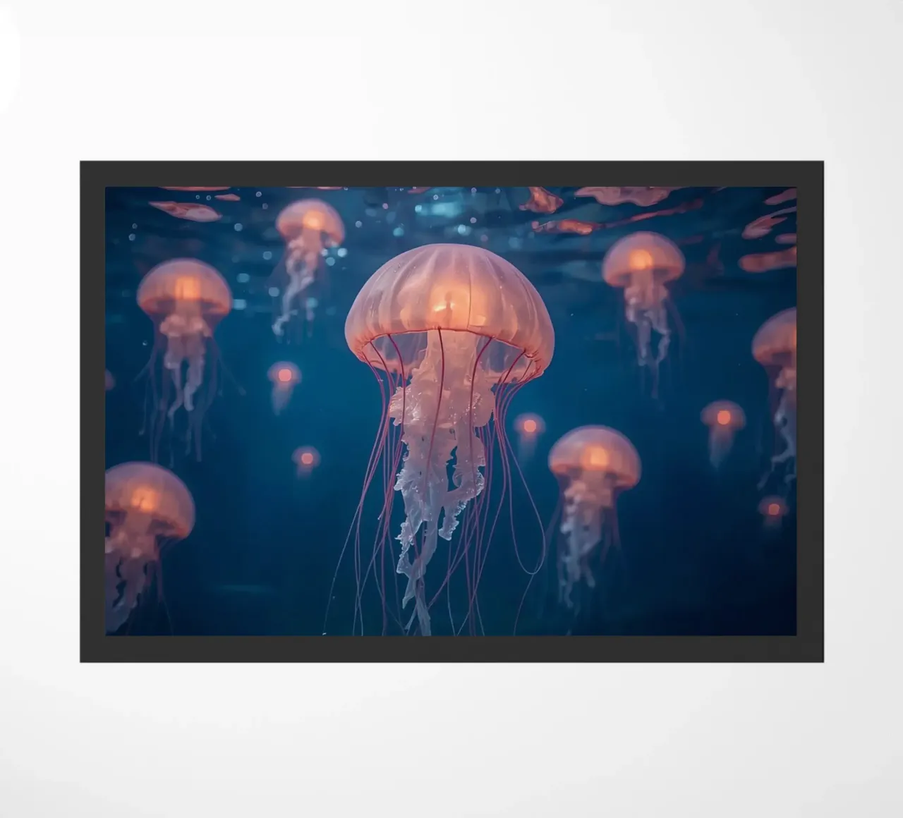 Meduse in acqua blu scuro zerbino da DesignDoodle