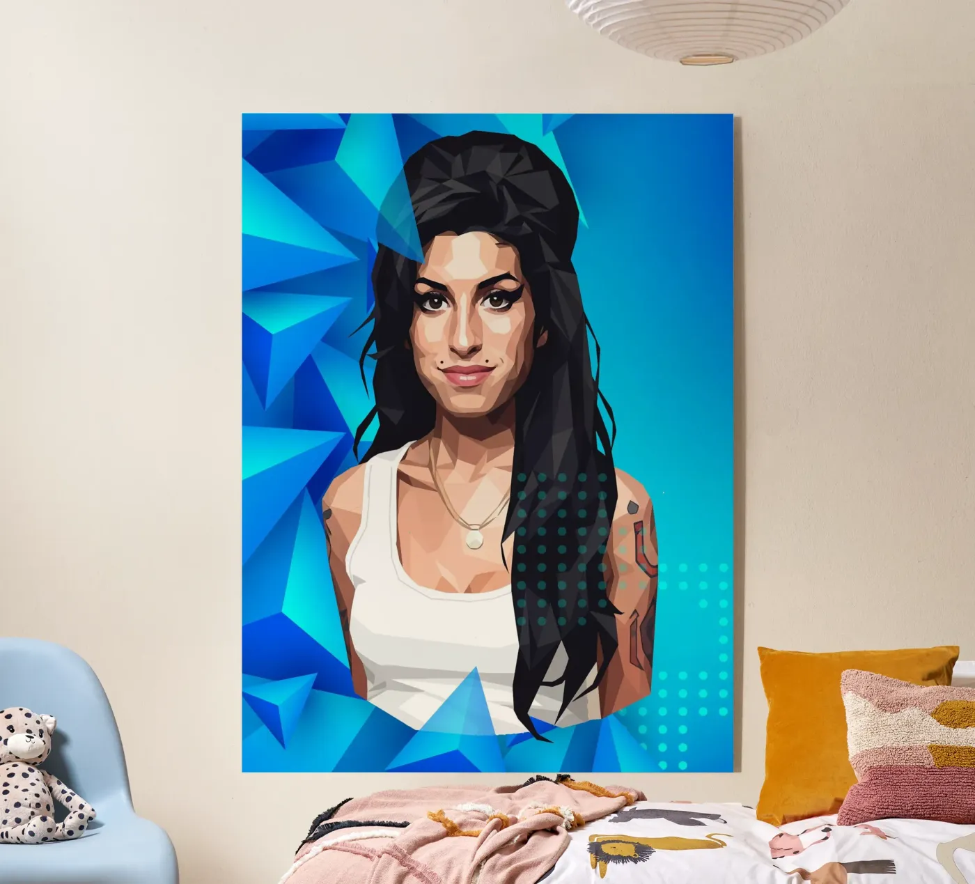 Amy Winehouse Low poly plexiglass da Low Profile