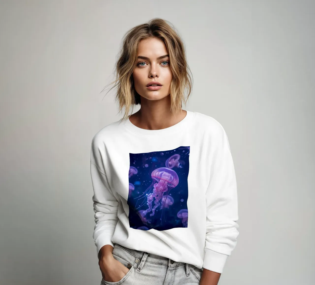 Meduse in acque profonde e blu felpa da DesignDoodle