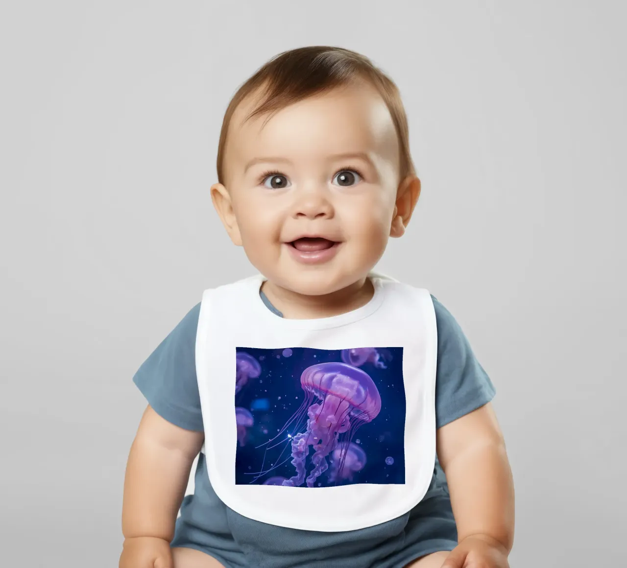 Meduse in acque profonde e blu bavaglino da DesignDoodle