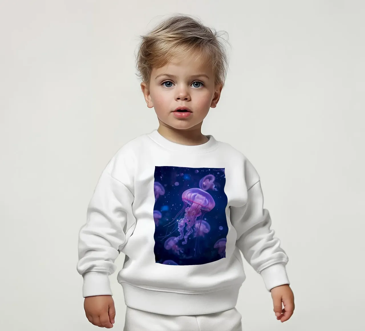 Meduse in acque profonde e blu felpa neonato da DesignDoodle