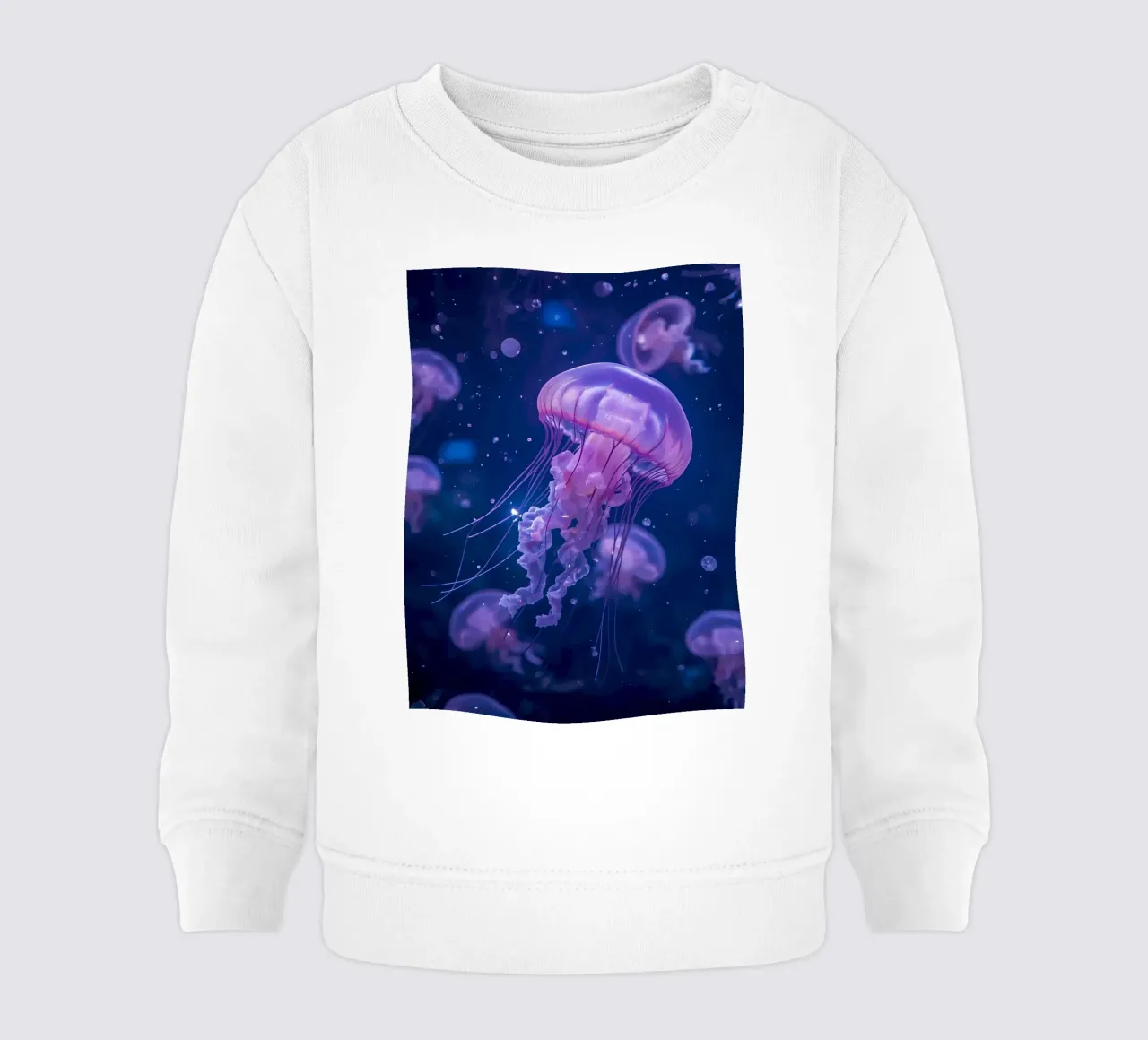 Meduse in acque profonde e blu felpa neonato da DesignDoodle