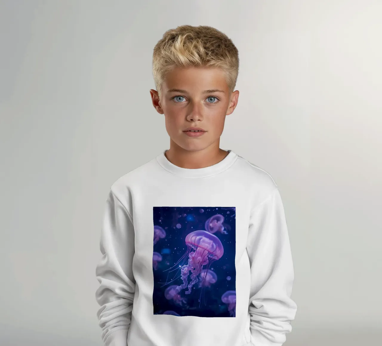 Meduse in acque profonde e blu felpa bambino da DesignDoodle