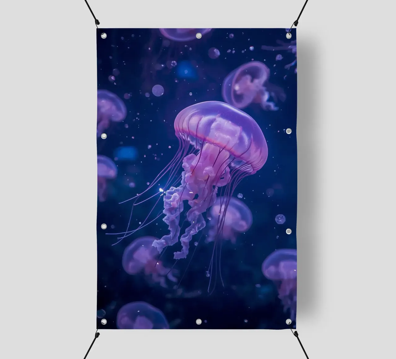 Meduse in acque profonde e blu telo in pvc da DesignDoodle