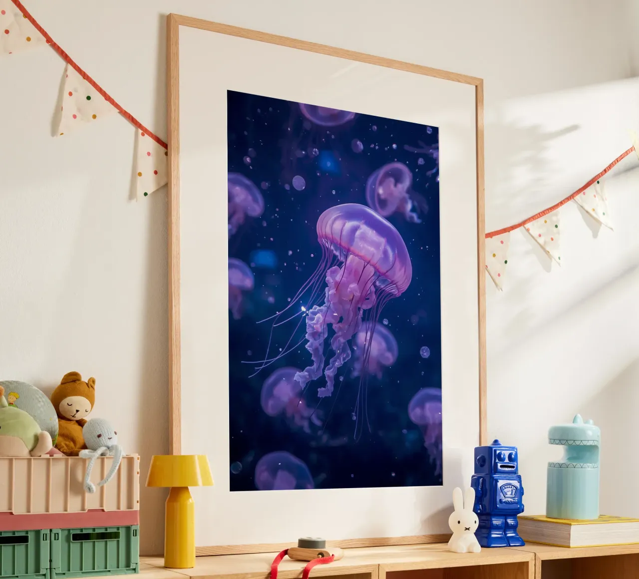 Meduse in acque profonde e blu carta hahnemühle da DesignDoodle