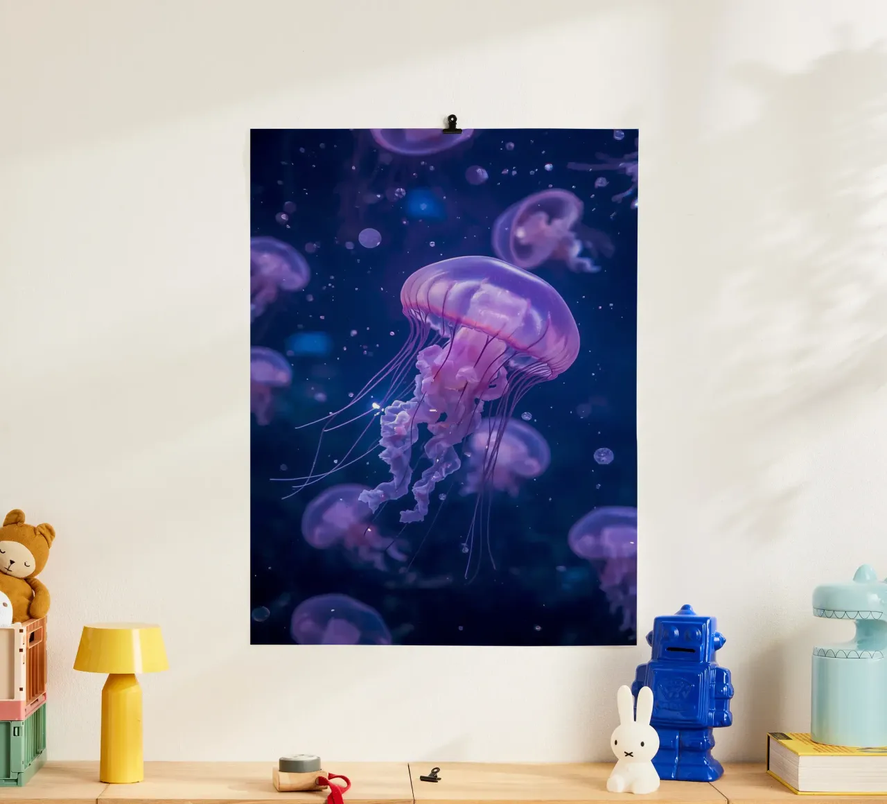 Meduse in acque profonde e blu carta hahnemühle da DesignDoodle
