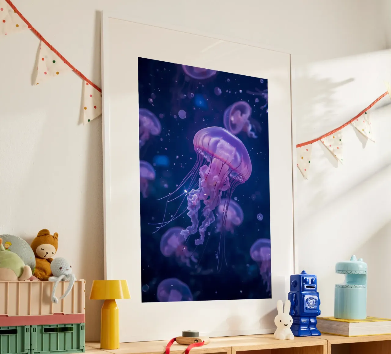 Meduse in acque profonde e blu carta hahnemühle da DesignDoodle