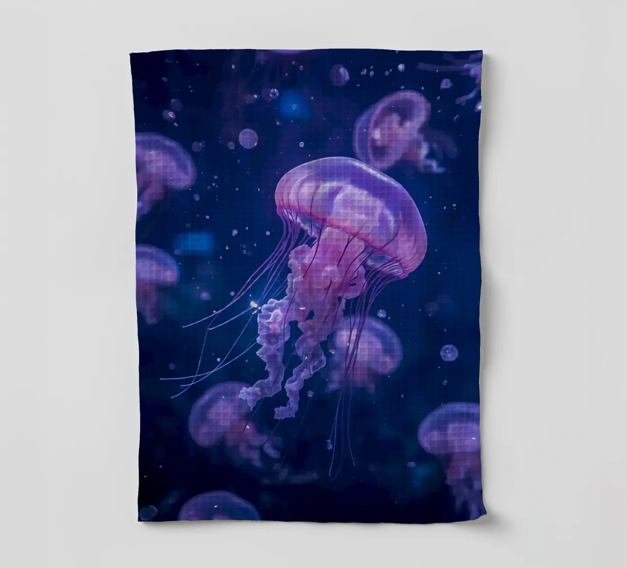 Meduse in acque profonde e blu canovaccio da cucina da DesignDoodle