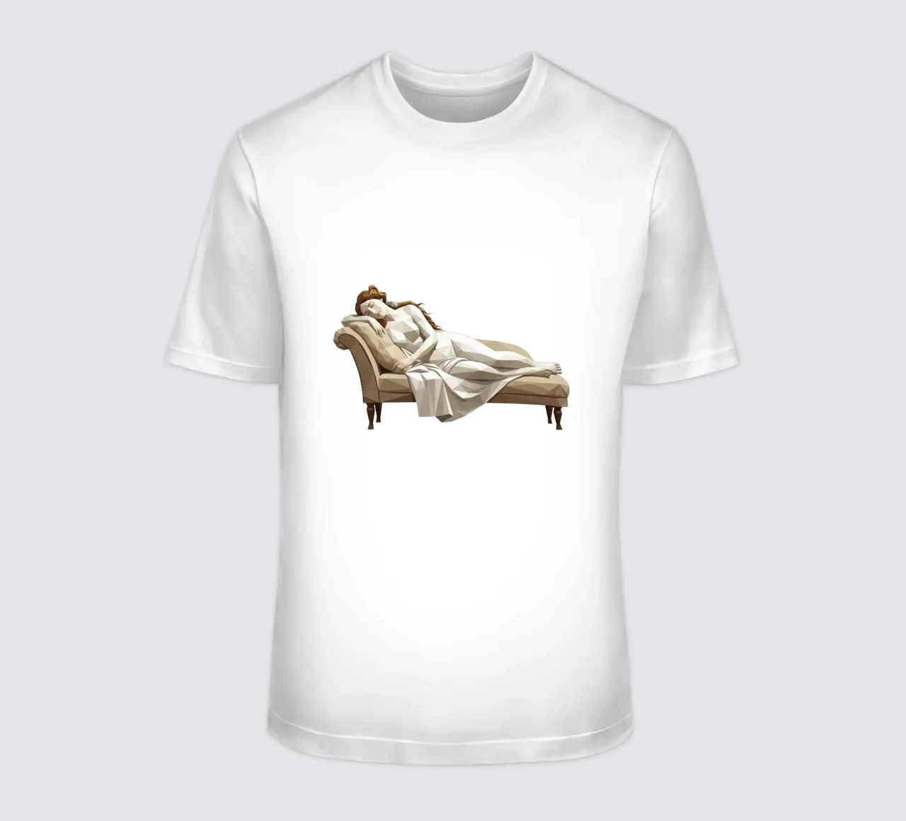 Venere che dorme sul divano Lowpoly t-shirt da Low Profile