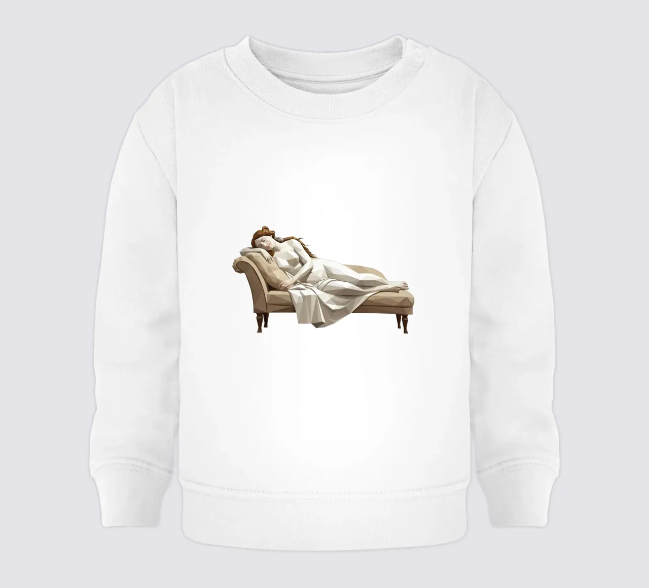 Venus durmiendo en un sofá Lowpoly sudadera de bebé de Low Profile