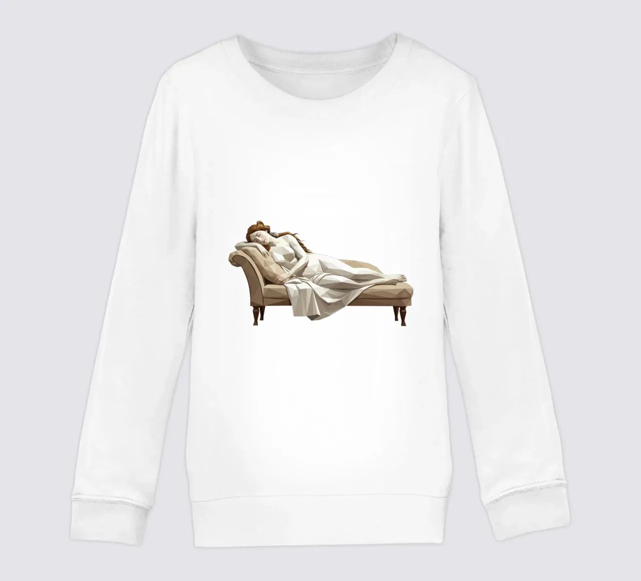 Venere che dorme sul divano Lowpoly felpa bambino da Low Profile