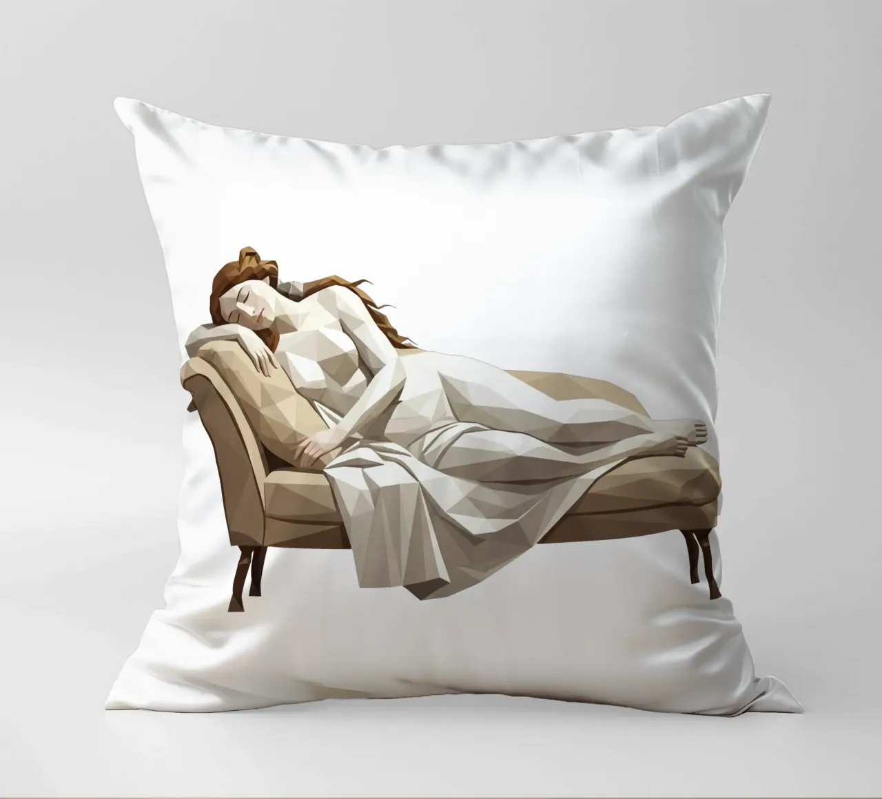 Venere che dorme sul divano Lowpoly cuscino da Low Profile