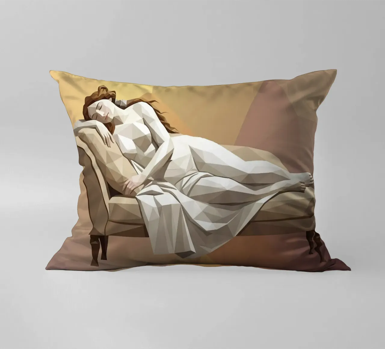 Venere che dorme sul divano Lowpoly cuscino da Low Profile
