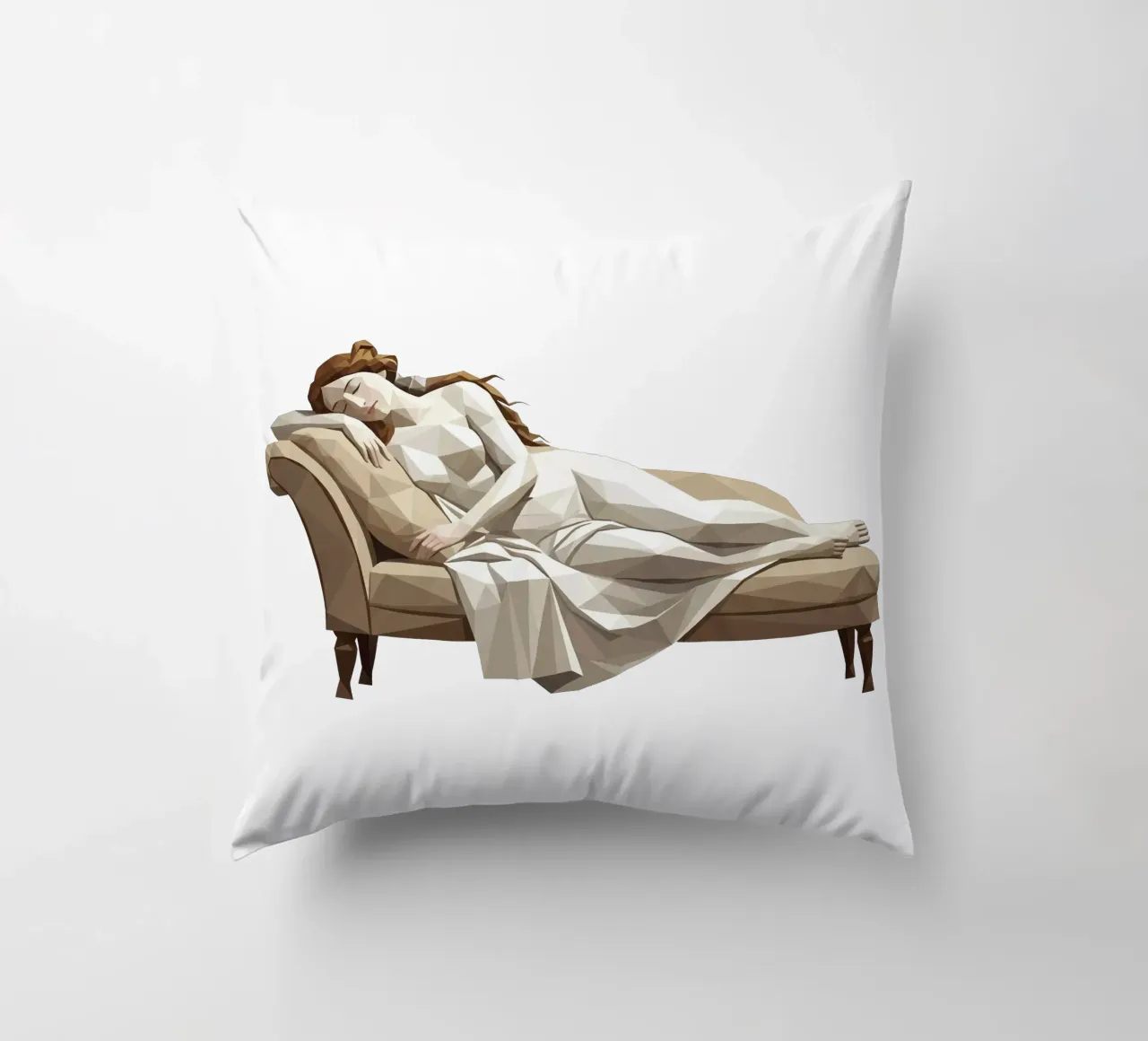 Venere che dorme sul divano Lowpoly cuscino da Low Profile