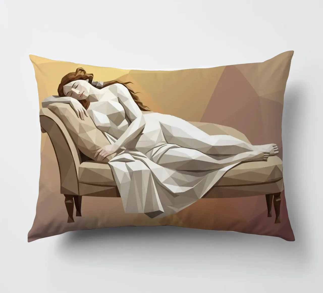 Venere che dorme sul divano Lowpoly cuscino da Low Profile