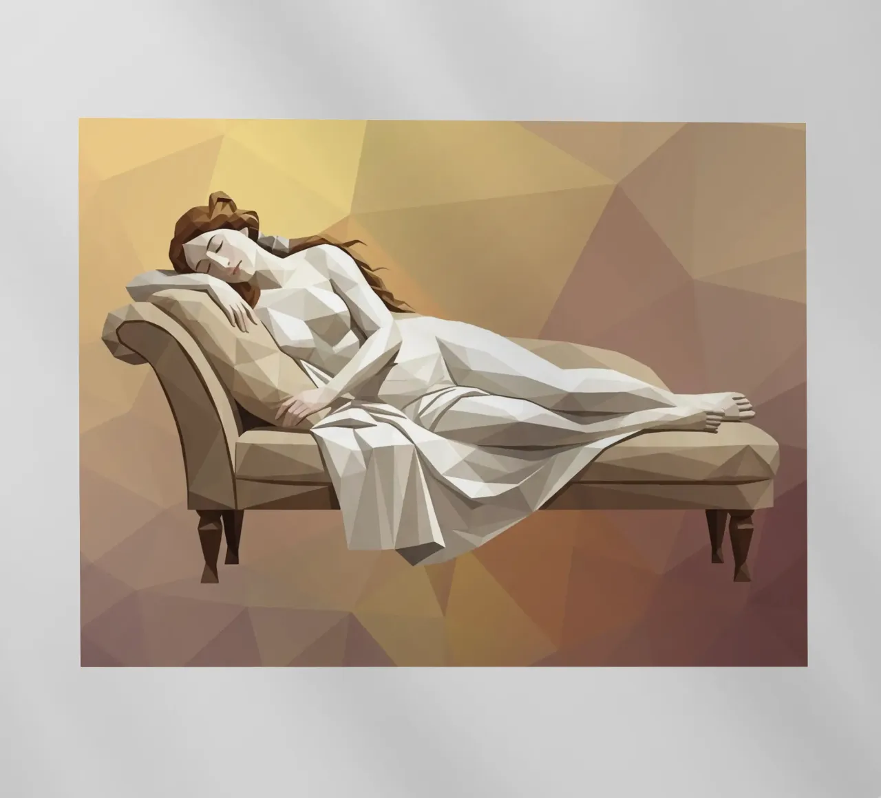 Venere che dorme sul divano Lowpoly pellicola backlit da Low Profile