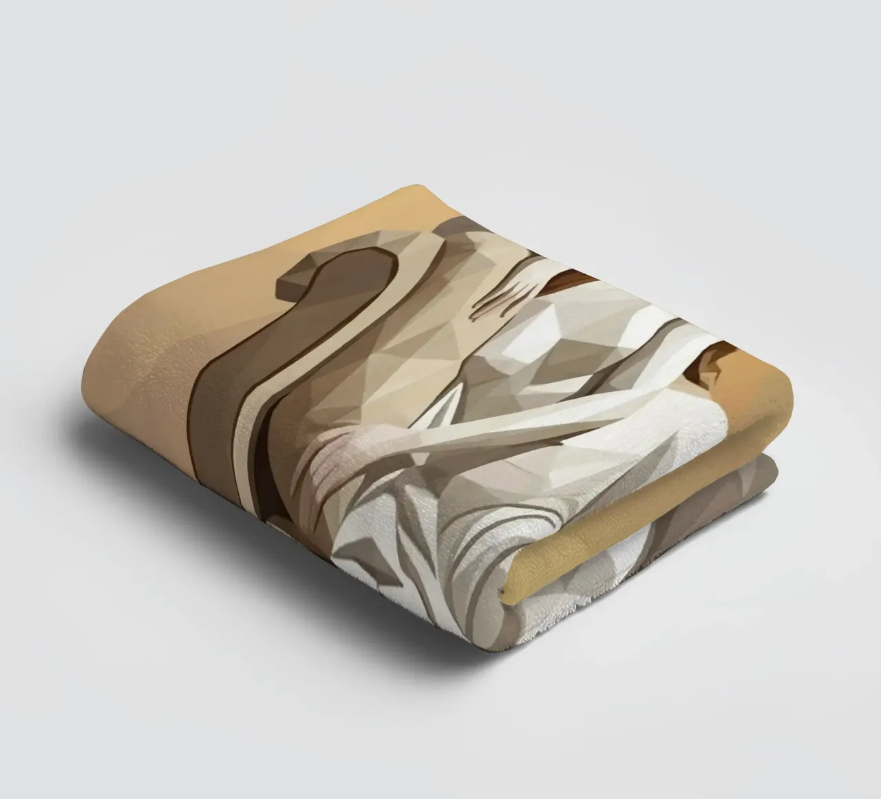 Venere che dorme sul divano Lowpoly asciugamano da bagno da Low Profile