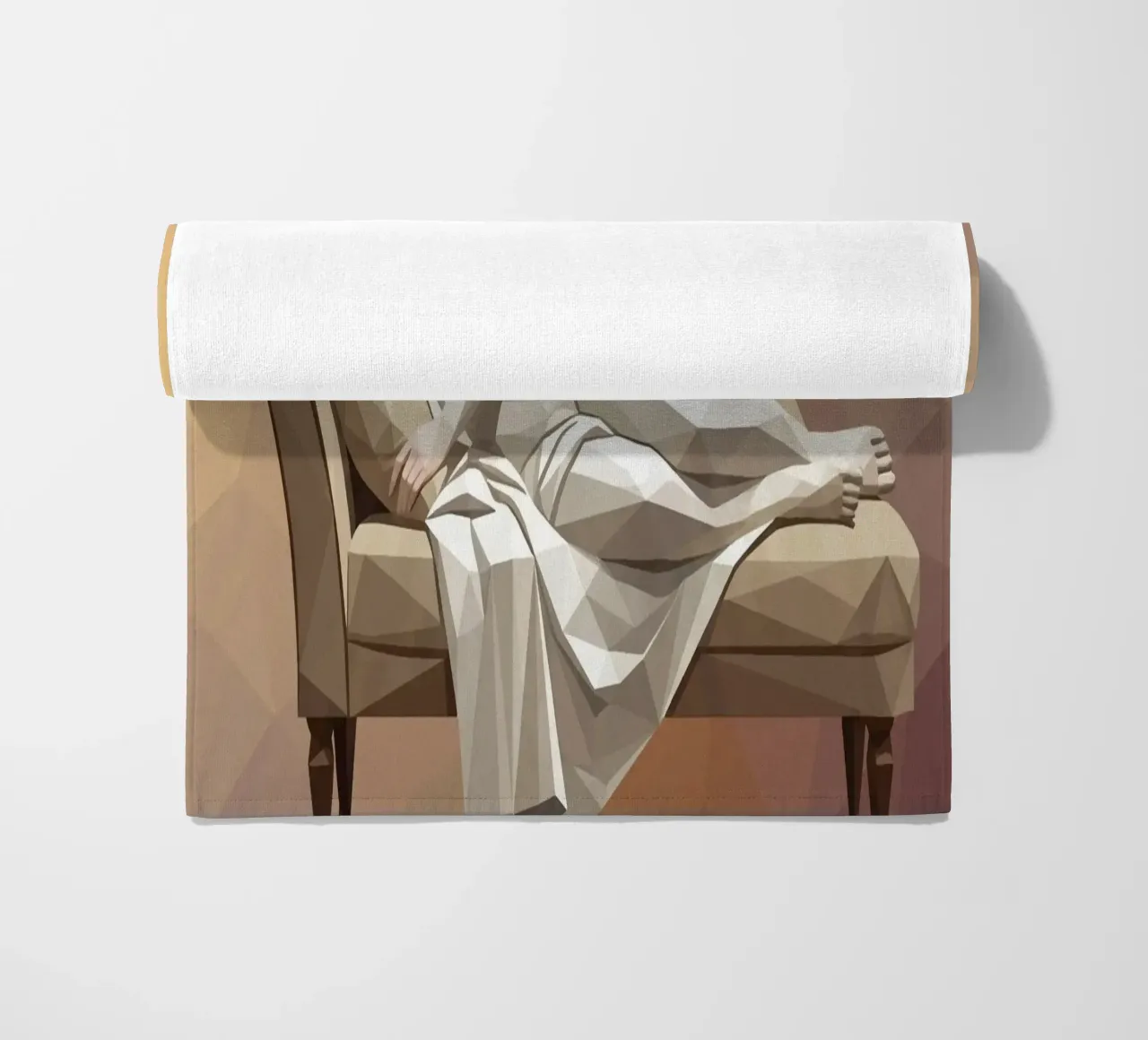 Venere che dorme sul divano Lowpoly telo mare da Low Profile