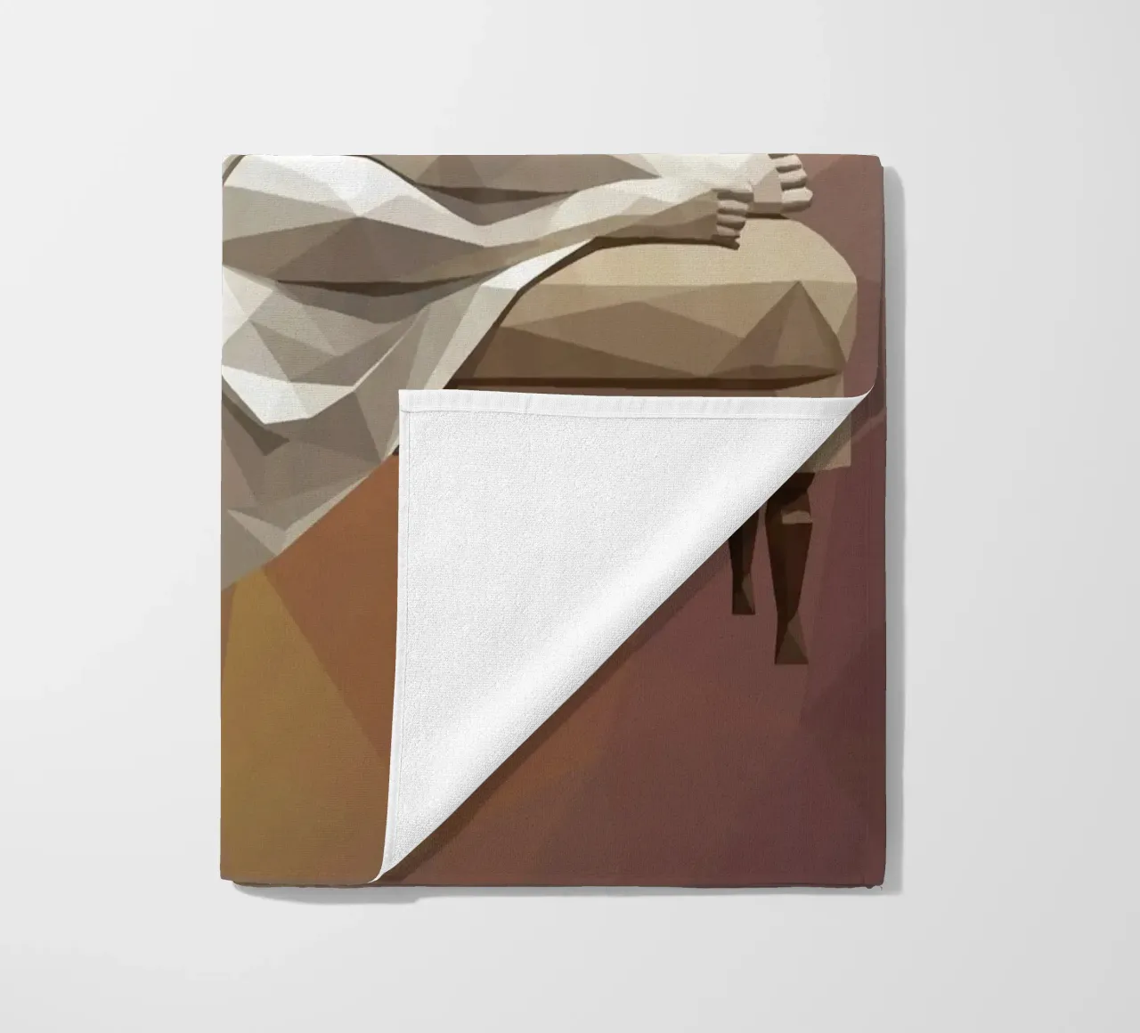 Venere che dorme sul divano Lowpoly telo mare da Low Profile