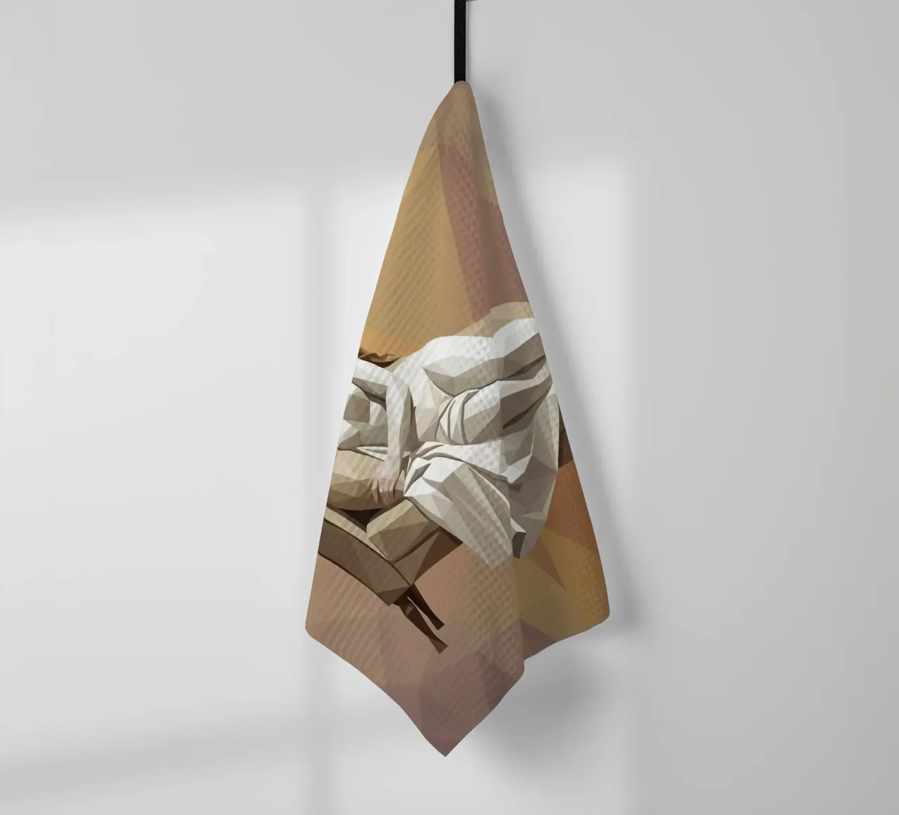 Venere che dorme sul divano Lowpoly canovaccio da cucina da Low Profile