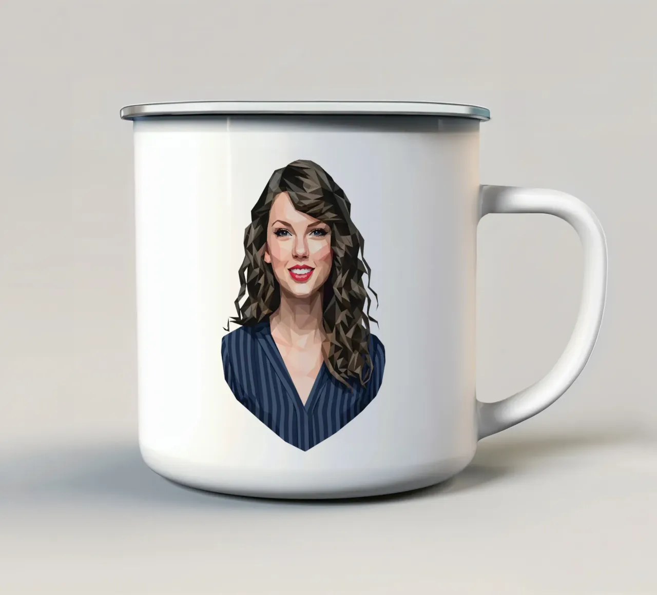 Taylor Swift Low poly tazza in smalto da Low Profile