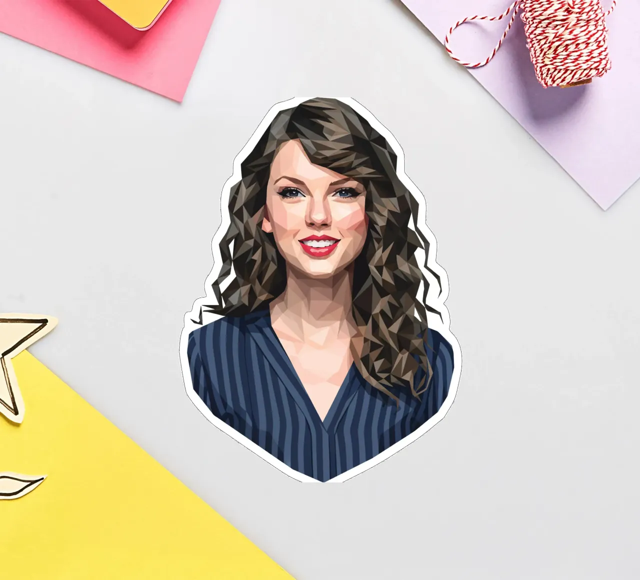Taylor Swift Low poly adesivo da Low Profile