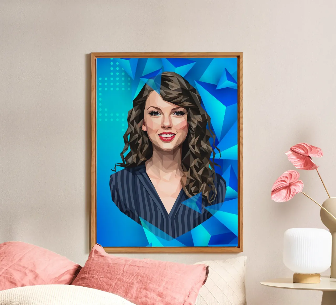 Taylor Swift Low poly alluminio dibond da Low Profile