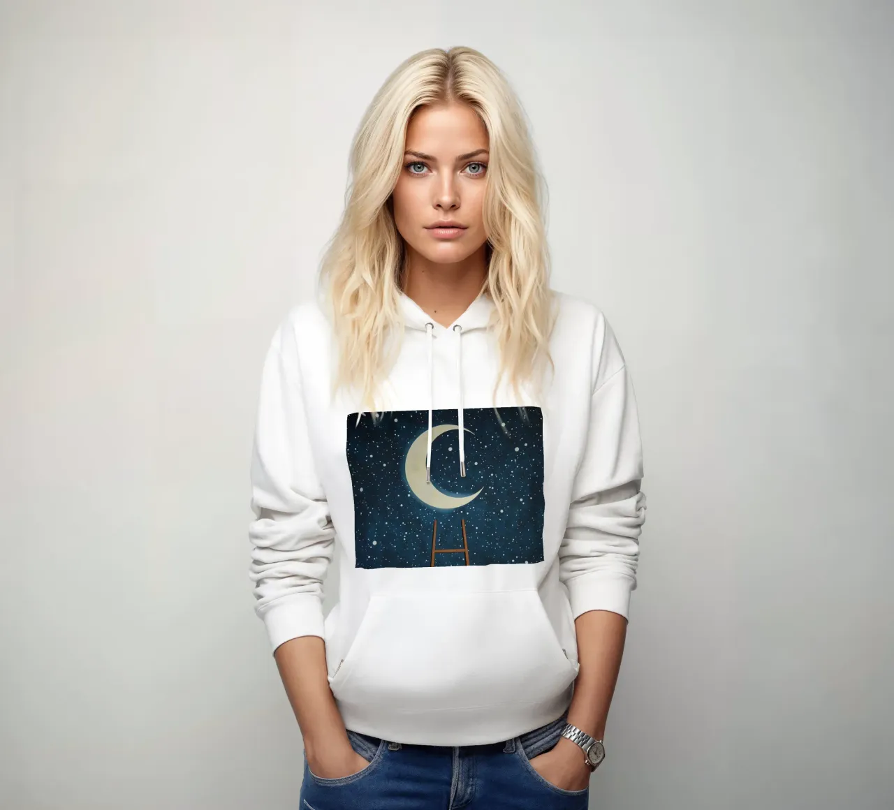 Scala per la luna felpa con cappuccio da DesignDoodle