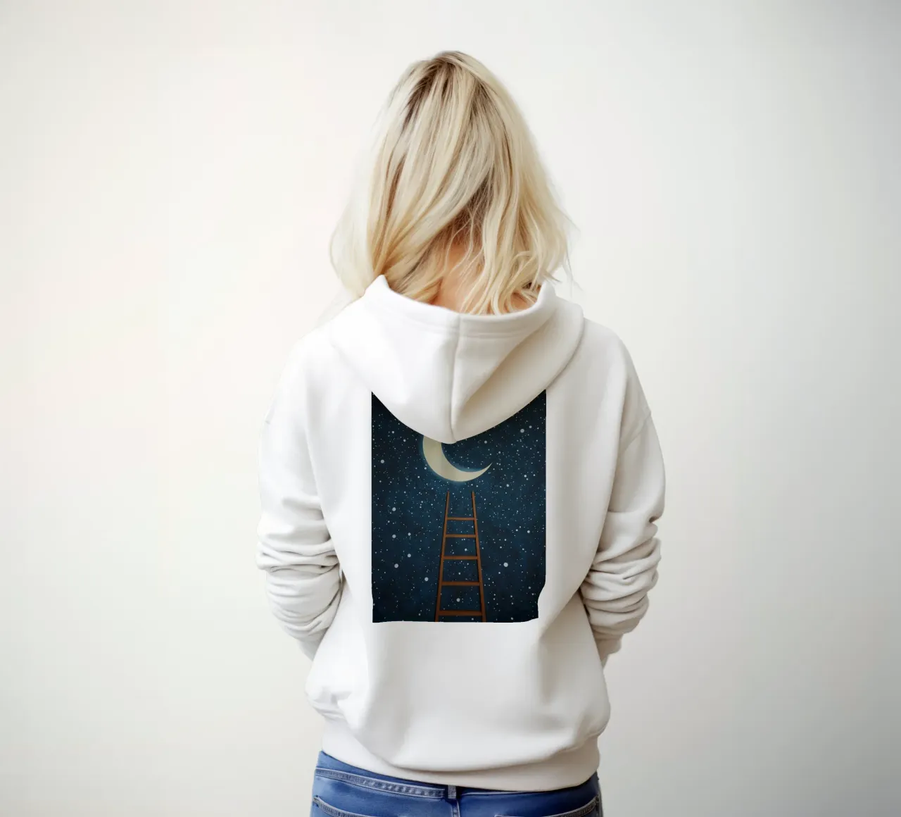 Scala per la luna felpa con cappuccio da DesignDoodle