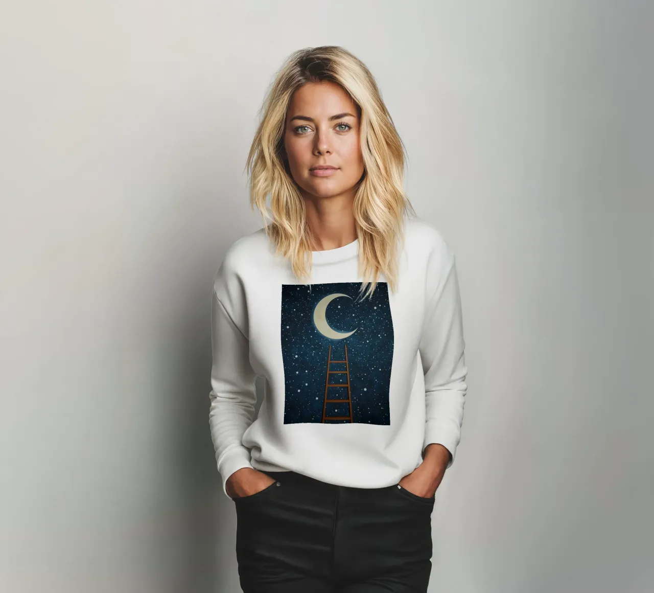 Scala per la luna felpa da DesignDoodle