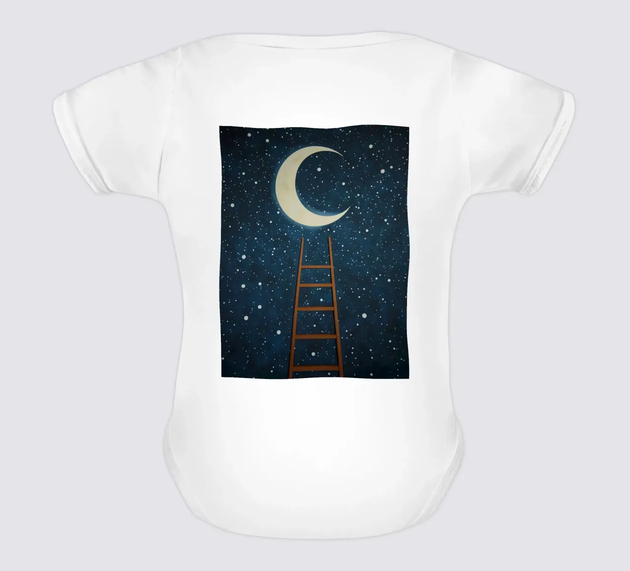 Scala per la luna body neonato maniche corte da DesignDoodle