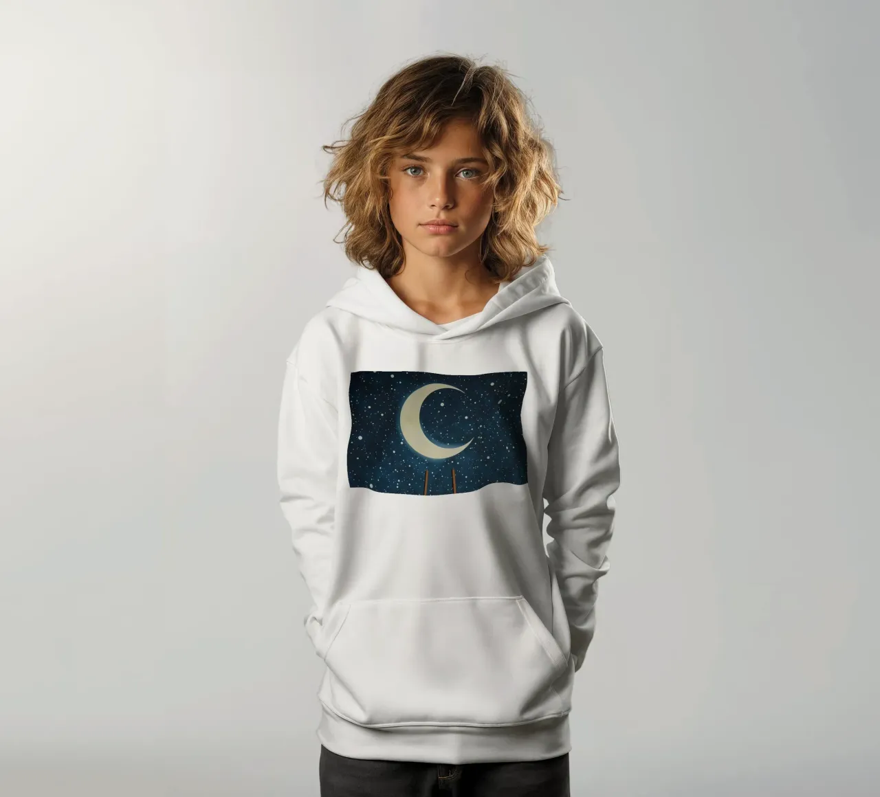 Scala per la luna felpa bambino con cappuccio da DesignDoodle