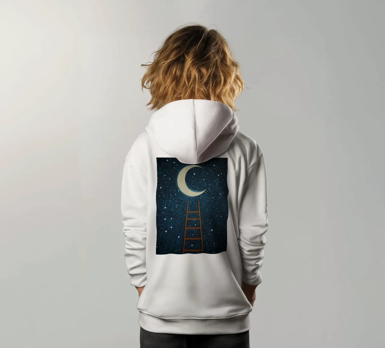Scala per la luna felpa bambino con cappuccio da DesignDoodle