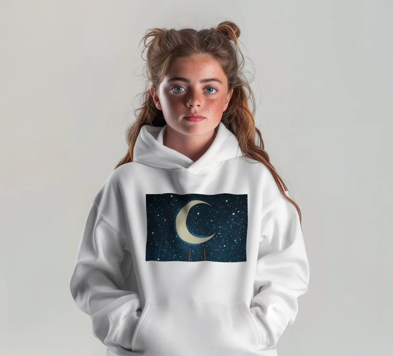 Scala per la luna felpa bambino con cappuccio da DesignDoodle