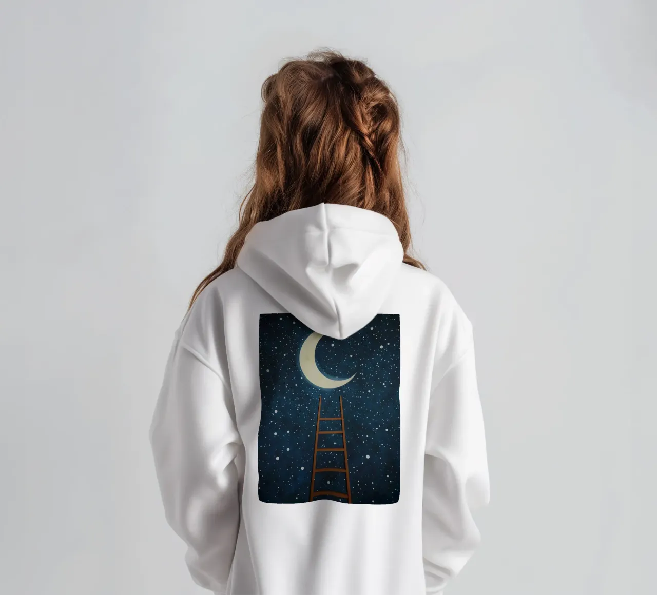 Scala per la luna felpa bambino con cappuccio da DesignDoodle
