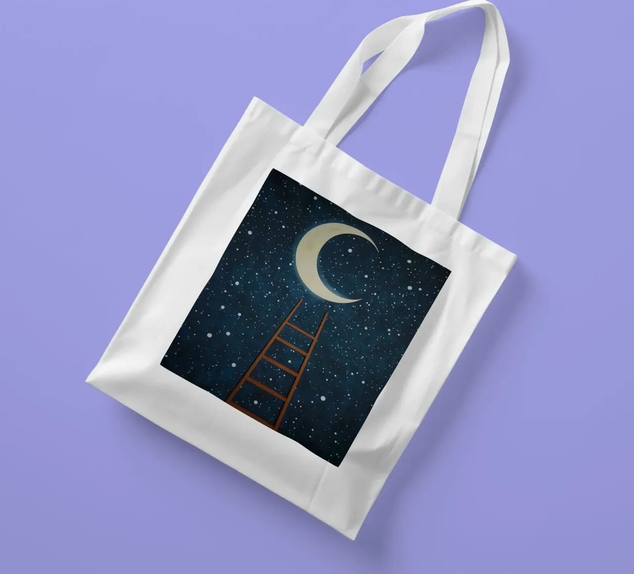 Scala per la luna borsa in juta da DesignDoodle