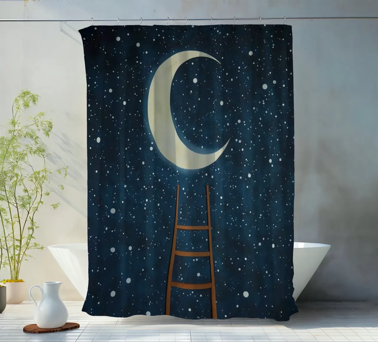 Scala per la luna tenda da doccia da DesignDoodle