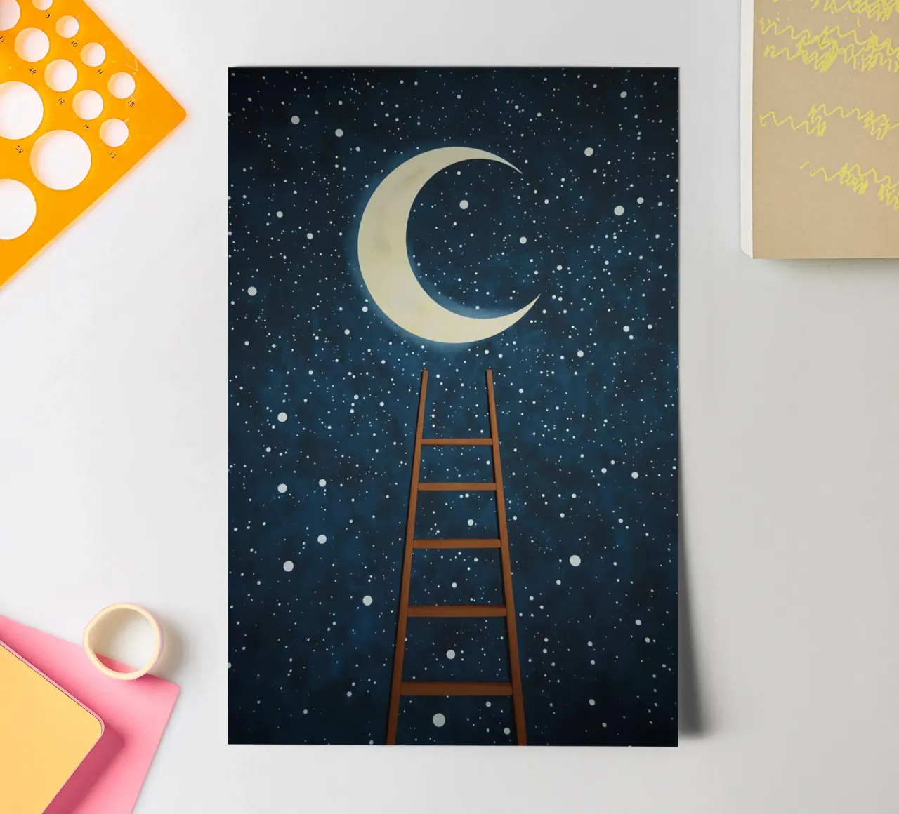 Scala per la luna foglio adesivo da DesignDoodle