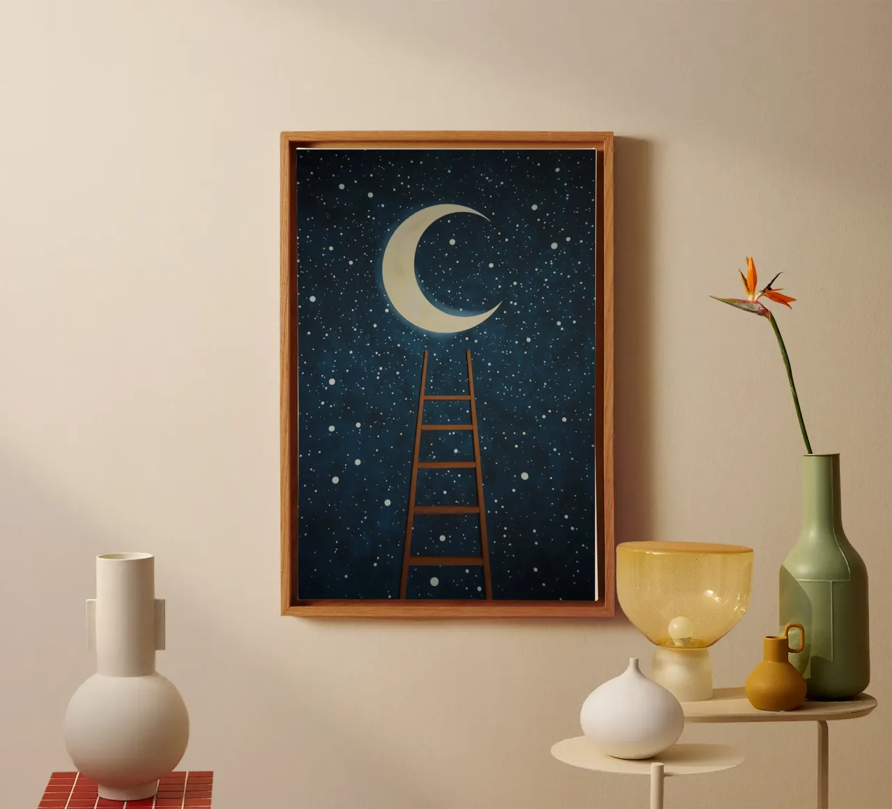Scala per la luna tela da DesignDoodle