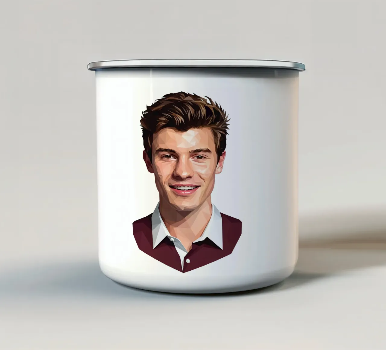 Shawn Mendes Lowpoly tazza in smalto da Low Profile